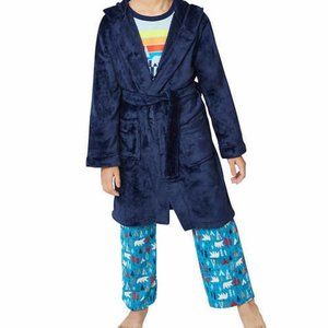 Robe and pajamas boys new sizes S 7-8 or M 10-12 polyester